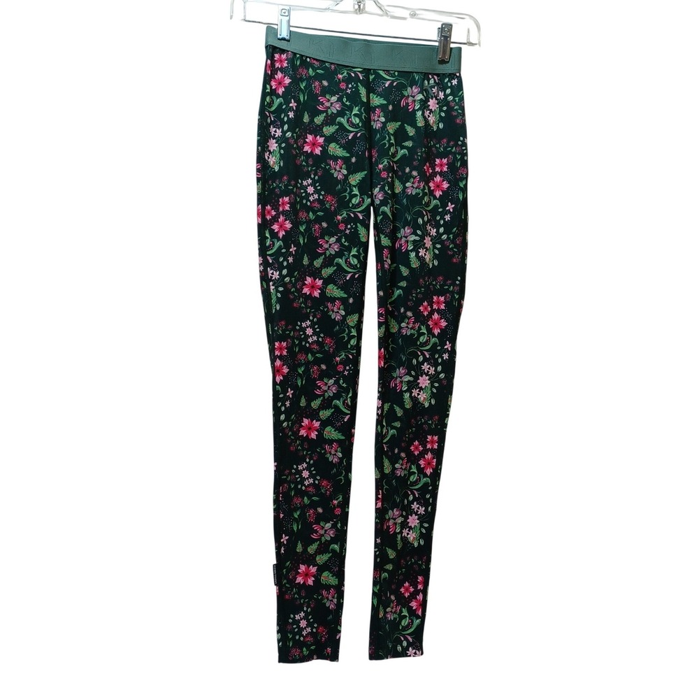 Kari Traa Fryd Baselayer Leggings XS Floral 40 UPF Performance Activewear